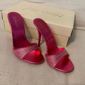 NEW the highest heel sexy rhinestone mules size 7
